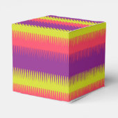 Dogtooth lijnen paarse roze lime groene geschenkdo bedankdoosjes (Achterkant)