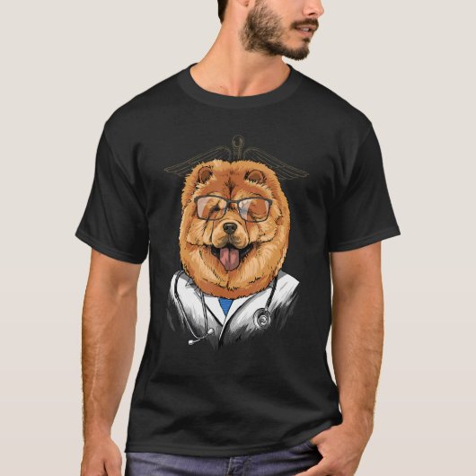 Dogtor Chow Vet Doctor chirurg Arts Pet T-shirt (Voorkant)