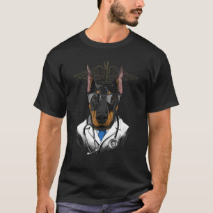 Dogtor Doberman Pinscher Vet Doctor chirurgen Phys T-shirt