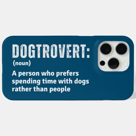 Dogtrovert Definitie Grappige Introverte Hond Oude Case-Mate iPhone Case (Achterkant (horizontaal))