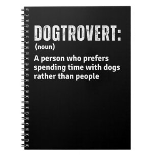 Dogtrovert Definitie Grappige Introverte Hond Oude Notitieboek