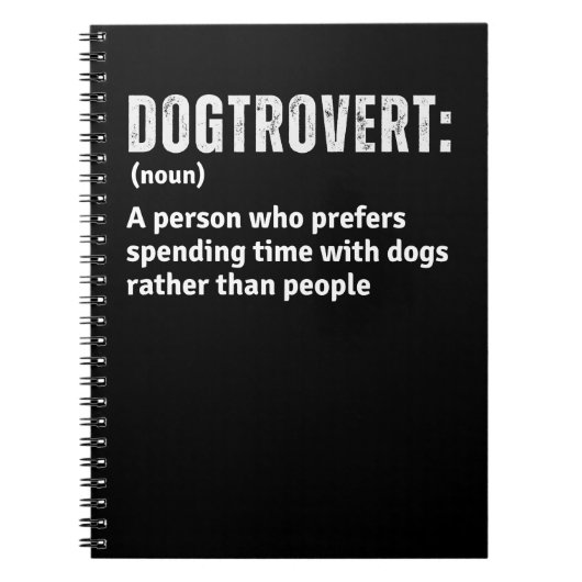 Dogtrovert Definitie Grappige Introverte Hond Oude Notitieboek (Voorkant)