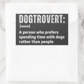 Dogtrovert Definitie Grappige Introverte Hond Oude Rechthoekige Sticker (Tas)
