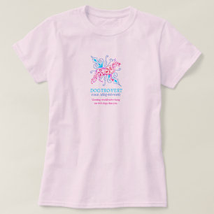 Dogtrovert Duitse Herdershond Bloemrijke Abstracti T-shirt