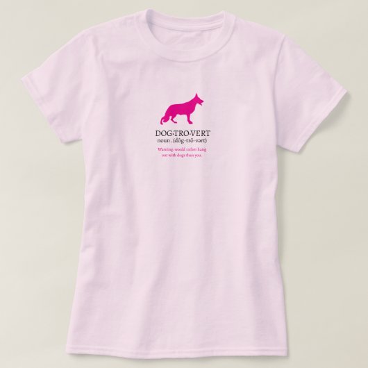 Dogtrovert Duitse Herdershond T-shirt (Design voorkant)