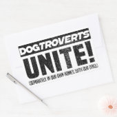 Dogtroverts verenigen! de introverte hondeneigenaa rechthoekige sticker (Envelop)