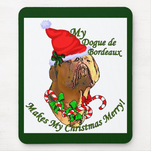 Dogu de Bordeaux Kerstcadeaus Muismat (Voorkant)