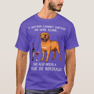 Dogue Bordeaux en wine Funny dog T-shirt