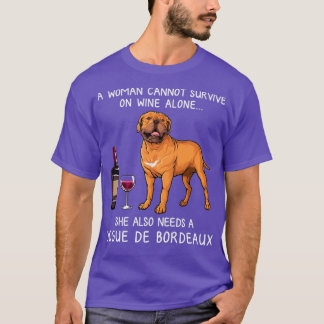 Dogue Bordeaux en wine Funny dog T-shirt