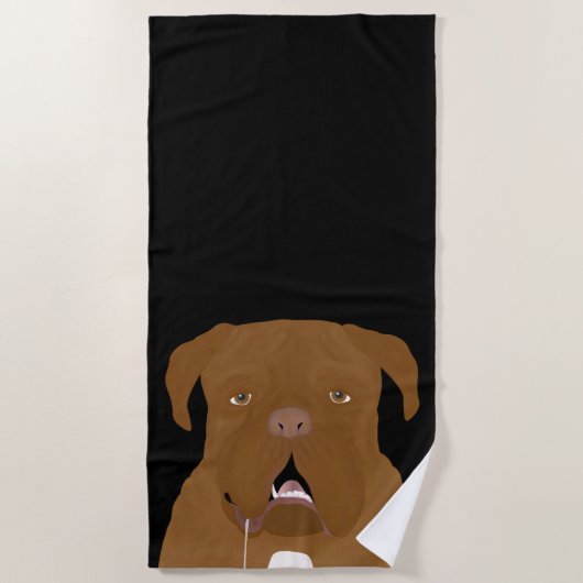 Dogue de Bordeaux Beach Towel Strandlaken (Voorkant)