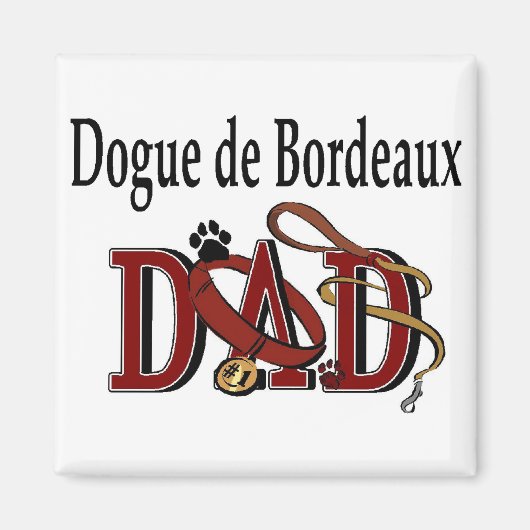 Dogue de Bordeaux Cadeaus voor Papa Magneet (Voorkant)