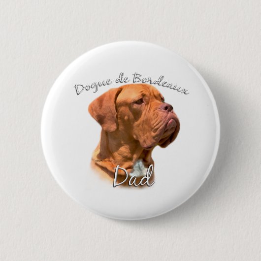 Dogue de Bordeaux Dad 2 Ronde Button 5,7 Cm (Voorkant)