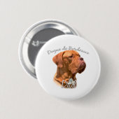 Dogue de Bordeaux Dad 2 Ronde Button 5,7 Cm (Voorkant /achterkant)