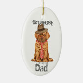 Dogue de Bordeaux Dad Ceramic Ornament (Rechts)