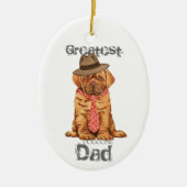 Dogue de Bordeaux Dad Ceramic Ornament (Voorkant)