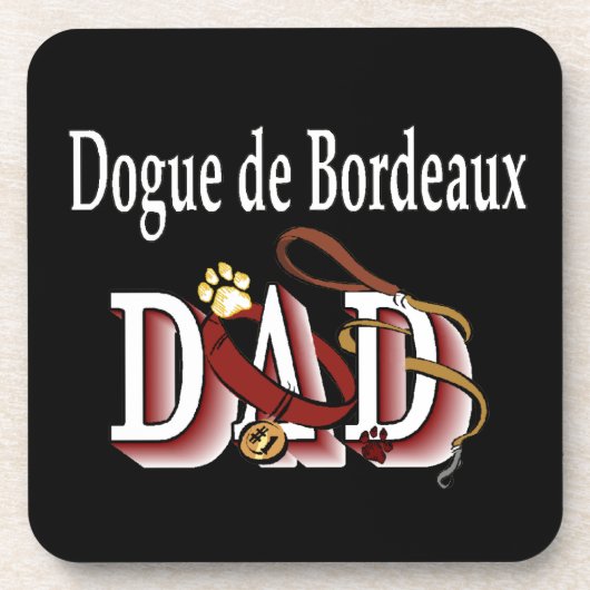 Dogue de Bordeaux Dad Drankjes Onderzetter (Voorkant)