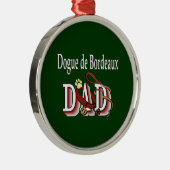 Dogue de Bordeaux Dad Metalen Ornament (Rechts)