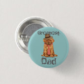 Dogue de Bordeaux Dad Ronde Button 3,2 Cm (Voorkant /achterkant)