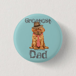 Dogue de Bordeaux Dad Ronde Button 3,2 Cm