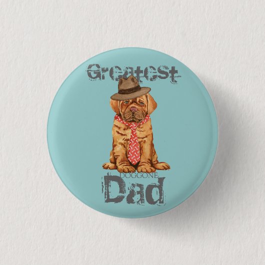 Dogue de Bordeaux Dad Ronde Button 3,2 Cm (Voorkant)