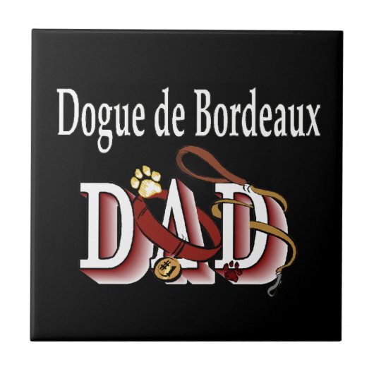 Dogue de Bordeaux Dad Tegeltje (Voorkant)