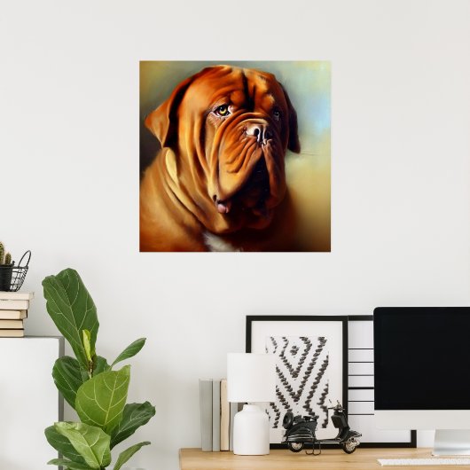 Dogue de Bordeaux Dog Poster (Thuiskantoor)