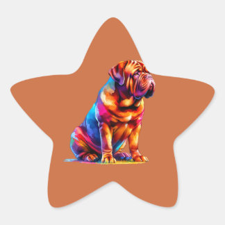 Dogue de Bordeaux Dog Ster Sticker