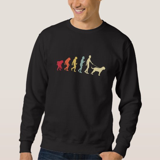 Dogue de Bordeaux Evolutie Retro Vintage Trui (Voorkant)
