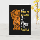 Dogue de Bordeaux Family Dog Kaart (Gele Bloem)