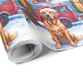 Dogue de Bordeaux Firefighter Station Santa Hat Cadeaupapier (Rol Hoek)