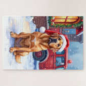 Dogue de Bordeaux Firefighter Station Santa Hat Legpuzzel (Horizontaal)