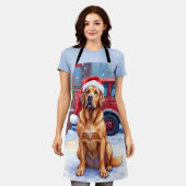 Dogue de Bordeaux Firefighter Station Santa Hat Schort (Gedragen)