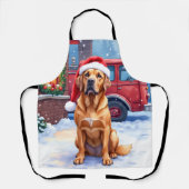 Dogue de Bordeaux Firefighter Station Santa Hat Schort (Voorkant)