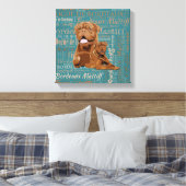 Dogue de Bordeaux - French Mastiff Canvas Afdruk (Insitu (Slaapkamer))