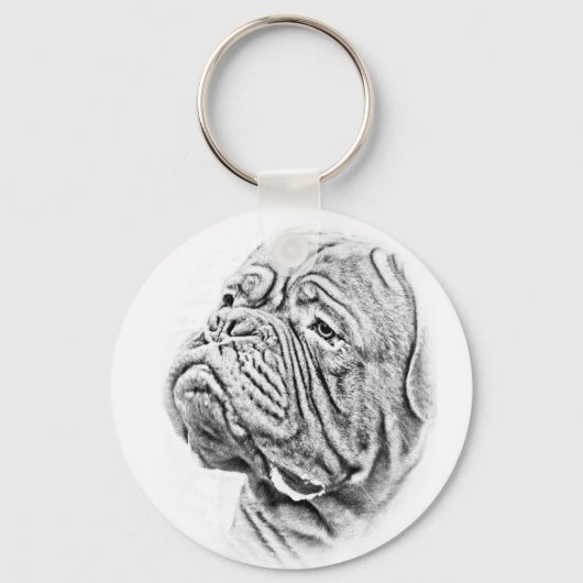 Dogue De Bordeaux - French Mastiff Sleutelhanger (Voorkant)