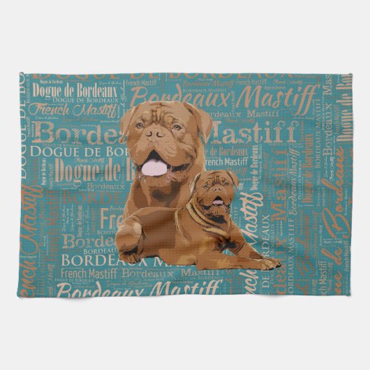 Dogue de Bordeaux - French Mastiff Theedoek (Horizontaal)