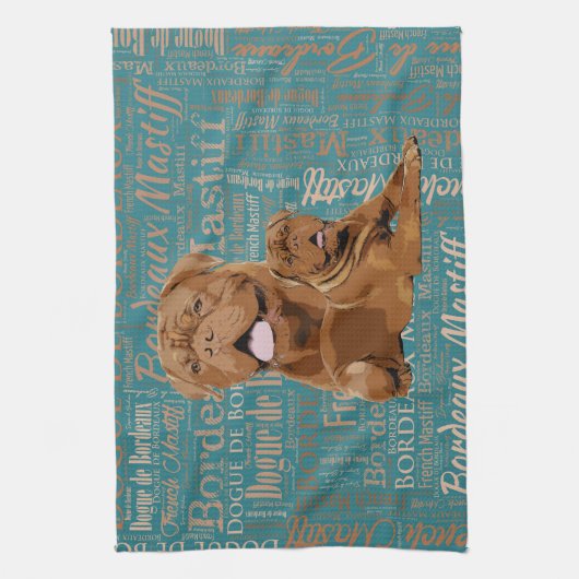 Dogue de Bordeaux - French Mastiff Theedoek (Verticaal)