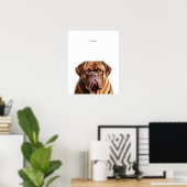 Dogue de Bordeaux gepersonaliseerde print (Thuiskantoor)
