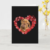dogue de bordeaux - hartcadeau voor hondenliefhebb kaart (Gele Bloem)