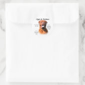 Dogue de Bordeaux History Design Ronde Sticker (Tas)