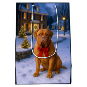 Dogue de Bordeaux Holiday  Medium Cadeauzakje (Achterkant)