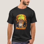 Dogue de Bordeaux hond met pompoenen enge Hallowee T-shirt (Voorkant)