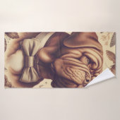  Dogue de Bordeaux Illustratie Badhanddoek (Badhanddoek)