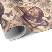  Dogue de Bordeaux Illustratie Cadeaupapier (Rol Hoek)