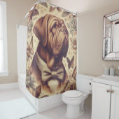  Dogue de Bordeaux Illustratie Douchegordijn (In situ)