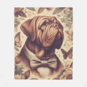 Dogue de Bordeaux Illustratie Fleece Deken (Voorkant)