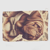  Dogue de Bordeaux Illustratie Golfhanddoek (Horizontaal)