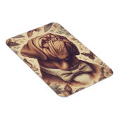 Dogue de Bordeaux Illustratie Magneet (Rechterzijde)