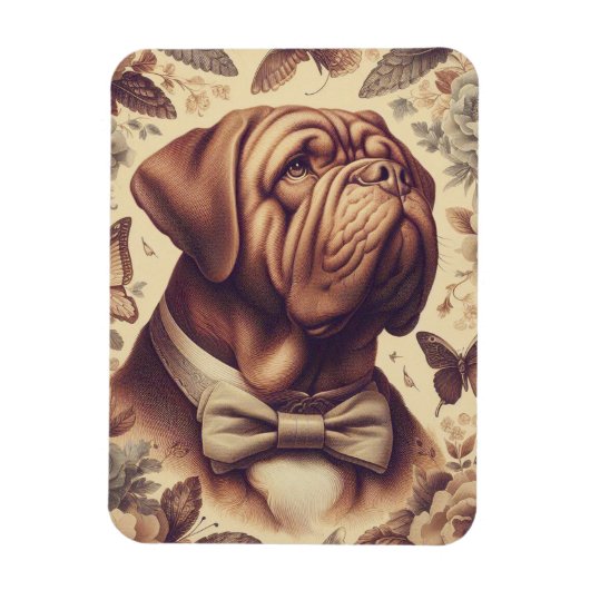 Dogue de Bordeaux Illustratie Magneet (Verticaal)