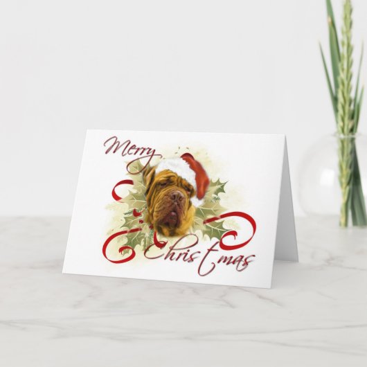 Dogue de Bordeaux Kerst Kaarten (Voorkant)